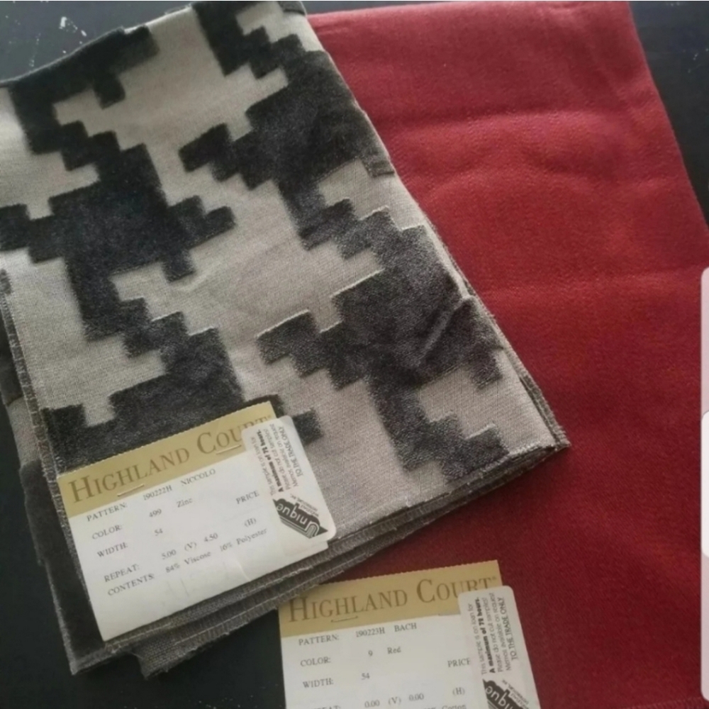 Designer Highland Court uphold fabric showroom samples 2